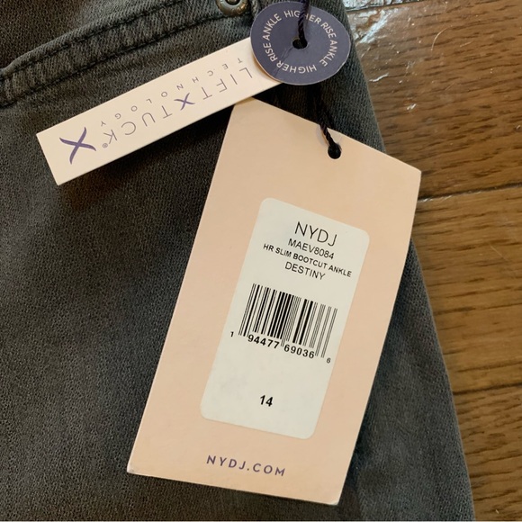 NYDJ Sure Stretch Higher Rise Slim Bootcut Ankle Jeans | 14 | NEW!! - Picture 11 of 14